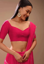 Load image into Gallery viewer, Magenta Dupion Silk Readymade Blouse
