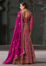 Load image into Gallery viewer, Magenta Georgette Bridal Lehenga Choli

