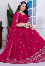 Load image into Gallery viewer, Magenta Georgette Circular Lehenga Choli
