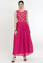Load image into Gallery viewer, Magenta Georgette Gown
