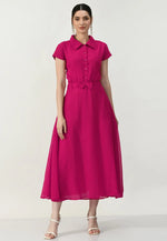 Load image into Gallery viewer, Magenta Georgette Gown
