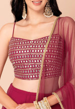 Load image into Gallery viewer, Magenta Georgette Lehenga Choli
