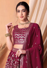 Load image into Gallery viewer, Magenta Georgette Lehenga Choli
