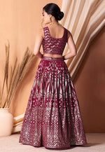Load image into Gallery viewer, Magenta Georgette Lehenga Choli
