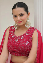 Load image into Gallery viewer, Magenta Georgette Lehenga Choli
