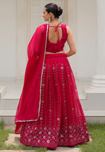 Load image into Gallery viewer, Magenta Georgette Lehenga Choli
