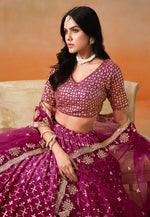 Load image into Gallery viewer, Magenta Georgette Lehenga Choli
