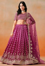 Load image into Gallery viewer, Magenta Georgette Lehenga Choli
