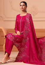 Load image into Gallery viewer, Magenta Georgette Pant Style Suit
