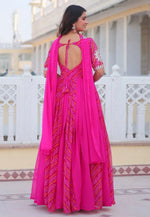 Load image into Gallery viewer, Magenta Georgette Readymade Anarkali Suit
