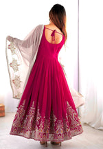 Load image into Gallery viewer, Magenta Georgette Readymade Anarkali Suit
