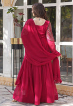 Load image into Gallery viewer, Magenta Georgette Readymade Anarkali Suit
