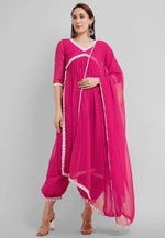 Load image into Gallery viewer, Magenta Georgette Readymade Patiala Suit
