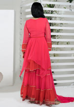 Load image into Gallery viewer, Magenta Georgette Readymade Sharara Suit
