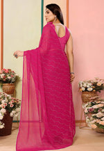 Load image into Gallery viewer, Magenta Georgette Saree With Blouse