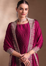 Load image into Gallery viewer, Magenta Georgette Straight Suit
