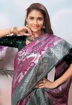 Load image into Gallery viewer, Magenta Kanjivaram Silk Saree With Blouse
