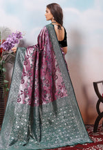 Load image into Gallery viewer, Magenta Kanjivaram Silk Saree With Blouse
