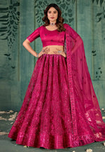 Load image into Gallery viewer, Magenta Net Lehenga Choli
