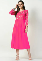Load image into Gallery viewer, Magenta Rayon Gown
