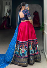 Load image into Gallery viewer, Magenta Silk Circular Lehenga Choli
