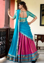 Load image into Gallery viewer, Magenta Silk Circular Lehenga Choli
