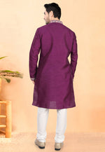 Load image into Gallery viewer, Magenta Silk Kurta Pajama
