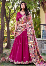 Load image into Gallery viewer, Magenta Silk Lehenga Choli
