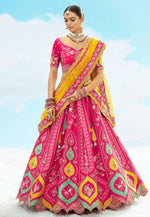 Load image into Gallery viewer, Magenta Silk Lehenga Choli For Wedding
