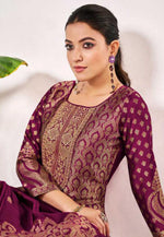 Load image into Gallery viewer, Magenta Silk Pant Style Suit
