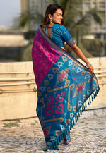 Load image into Gallery viewer, Magenta Silk Patola Saree
