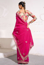 Load image into Gallery viewer, Magenta Silk Saree With Blouse
