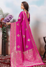 Load image into Gallery viewer, Magenta Silk Saree With Blouse
