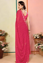 Load image into Gallery viewer, Magenta Silk Saree With Blouse