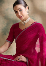 Load image into Gallery viewer, Magenta Silk Saree With Blouse
