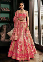 Load image into Gallery viewer, Magenta Silk Wedding Lehenga Choli

