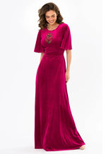 Load image into Gallery viewer, Magenta Velvet Gown
