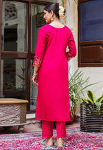 Load image into Gallery viewer, Magenta Viscose Readymade Pakistani Suit
