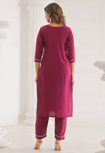 Load image into Gallery viewer, Magenta Viscose Readymade Pant Style Suit
