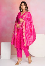 Load image into Gallery viewer, Magenta Viscose Readymade Pant Style Suit
