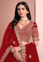 Load image into Gallery viewer, Maroon Art Silk Lehenga Choli

