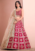Load image into Gallery viewer, Maroon Art Silk Lehenga Choli
