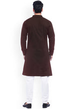 Load image into Gallery viewer, Maroon Cotton Indo Western Suit
