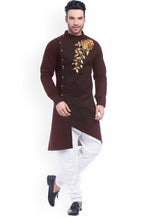 Load image into Gallery viewer, Maroon Cotton Indo Western Suit
