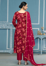 Load image into Gallery viewer, Maroon Cotton Pant Style Suit
