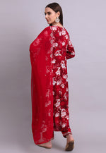 Load image into Gallery viewer, Maroon Cotton Readymade Anarkali Suit
