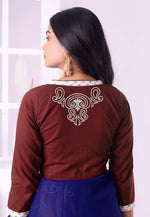 Load image into Gallery viewer, Maroon Cotton Readymade Blouse
