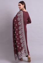 Load image into Gallery viewer, Maroon Cotton Readymade Pakistani Suit
