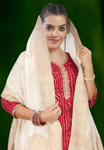 Load image into Gallery viewer, Maroon Cotton Readymade Pant Style Suit
