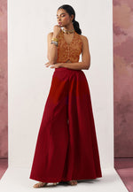 Load image into Gallery viewer, Maroon Crepe Readymade Lehenga Choli
